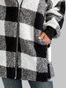 Plaid Zip-Up Hooded Jacket with Pockets