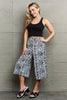 Leopard High Waist Flowy Wide Leg Pants with Pockets