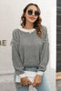 Striped Round Neck Dropped Shoulder Sweater