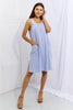 HEYSON Look Good, Feel Good Full Size Washed Sleeveless Casual Dress in Periwinkle