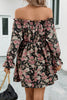 Floral Off-Shoulder Flounce Sleeve Dress