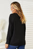 Seam Detail Round Neck Long Sleeve Top