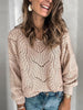 Openwork Round Neck Sweater