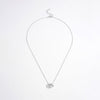 925 Sterling Silver Inlaid Zircon Heart Necklace