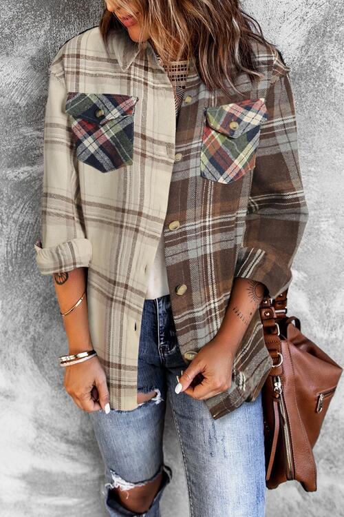 👚 Elevate Your Style with Our Plaid Collared Button Down Shirt 🌟