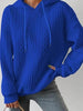 Full Size Textured Drawstring Long Sleeve Hoodie