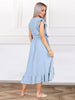 Tied Surplice Ruffle Hem Dress