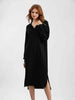 Johnny Collar Long Sleeve Slit Sweater Dress