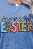 HAPPY EASTER Graphic Round Neck Tee Shirt