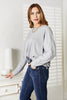 Seam Detail Round Neck Long Sleeve Top