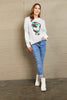 Woven Right Skull Graphic Drop Shoulder Sweater