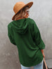 Buttoned Drop Shoulder Hoodie