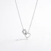 925 Sterling Silver Inlaid Zircon Heart Necklace