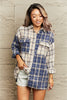 Plaid Dropped Shoulder Shirt Jacket