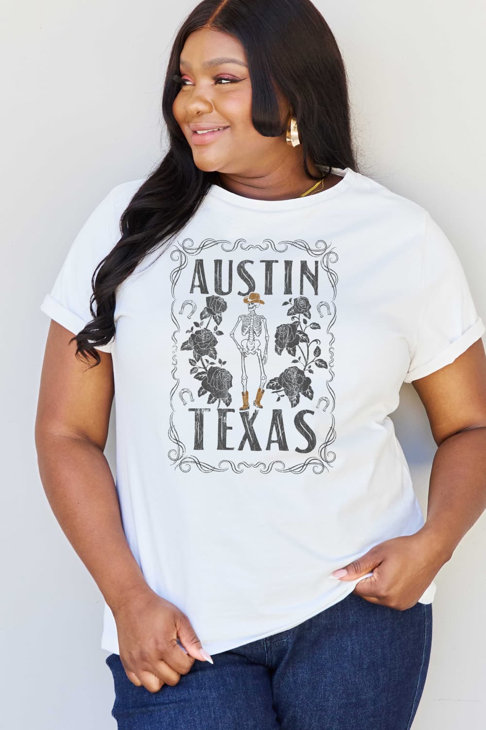 Full Size AUSTIN  TEXAS Graphic Cotton T-Shirt