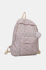 Printed Polyester Large Backpack (Fluffy Ball Included)