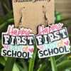 School Theme Wooden Dangle Earrings