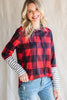 Plaid Striped Long Sleeve Hoodie