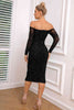 Long Sleeve Off-Shoulder Ruched Dress