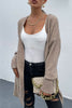 Open Front Dropped Shoulder Pocketed Cardigan