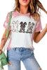 Easter Printed Bunny Graphic Tee Shirt