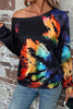 Tie-Dye Boat Neck Sweatshirt