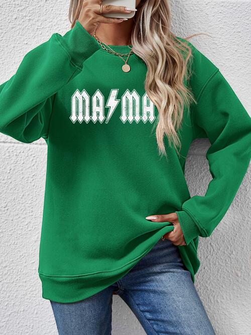 👕 Elevate Your Style with Our Letter Graphic MAMA Sweatshirt 🌟